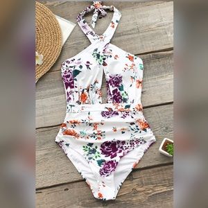 ROSE GARDEN WRAP ONE-PIECE SWIMSUIT